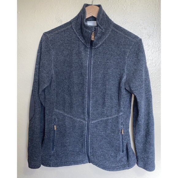 Fjällräven Jackets & Blazers - Fjallraven Alice Jacket Womens Medium Fleece Full Zip Logo Mock Neck Hiking Gray